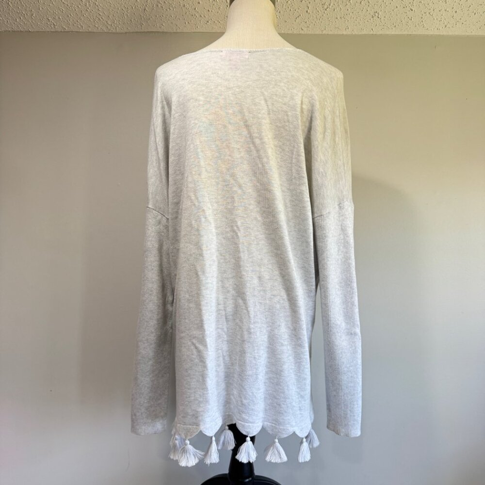 LILLY PULITZER Martime Sweater in Heathered Sea Pebble Gray - Picture 4 of 10